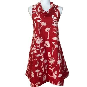 Global Mamas Organic Cotton Batik Floral Dress, S, Ghana, vacation, handcrafted